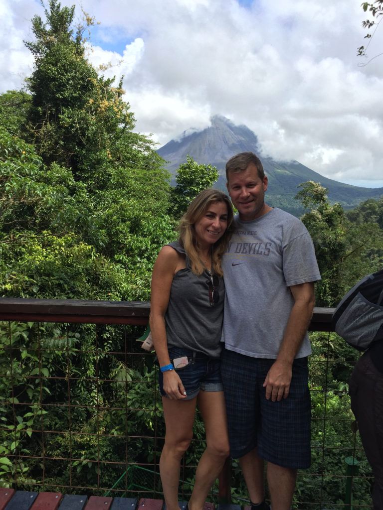 Happy Travelers with Arenal Views 